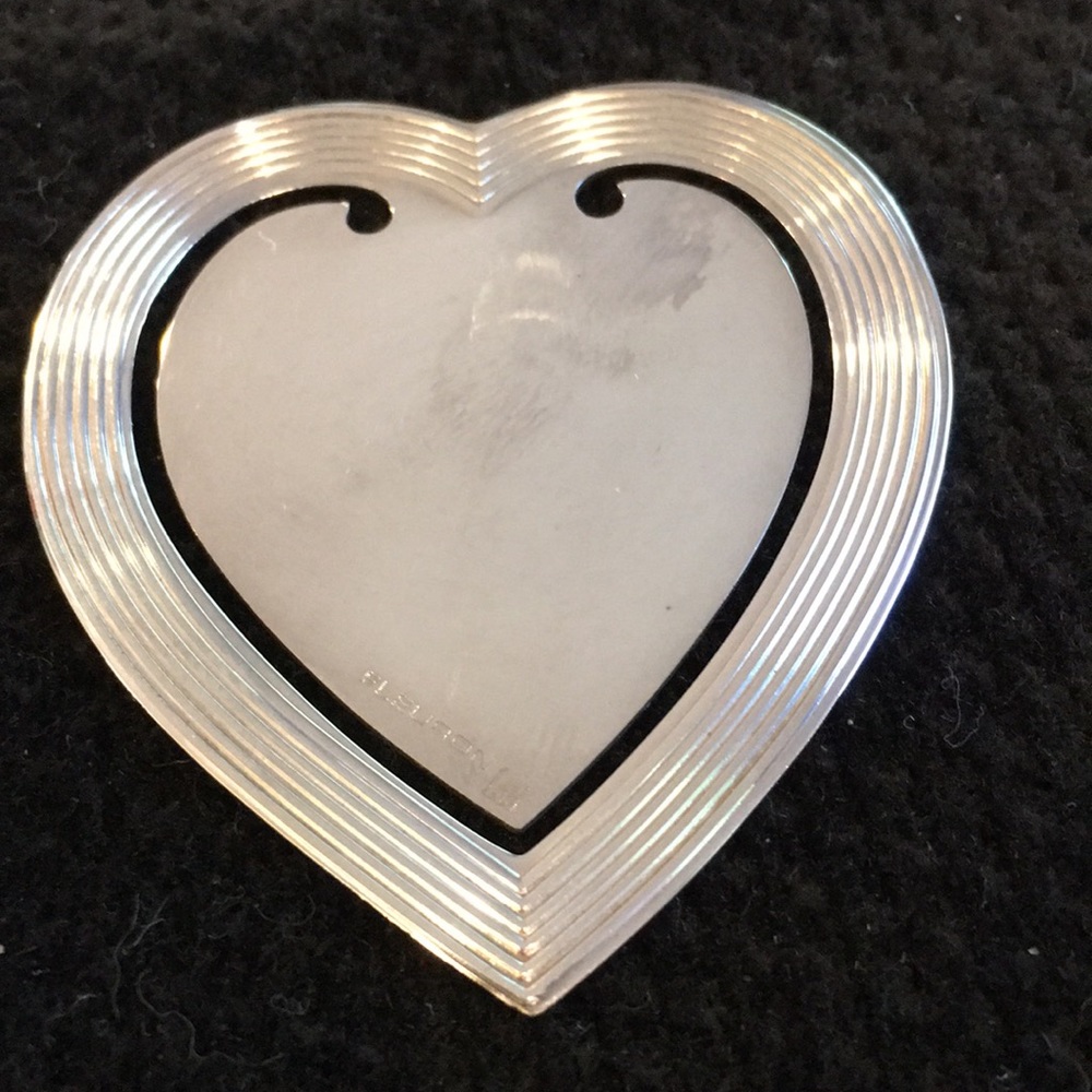 Vintage Christofle Fleuron Heart Shaped Bookmark Valentine’s Day - Picture 6 of 7